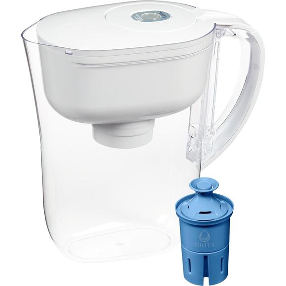 Brita Water Filter Pitcher for Tap and Drinking Water, No Filter- White - Picture 2 of 3